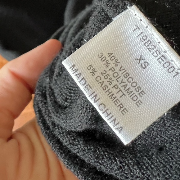 Tart Turtleneck Black Sweater Dress Cashmere Blend - Picture 3 of 4